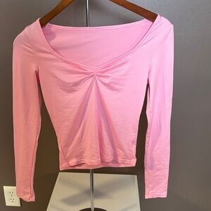 SHEIN Light Pink Long Sleeve Top